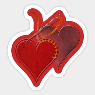 Stitched Heart Sticker